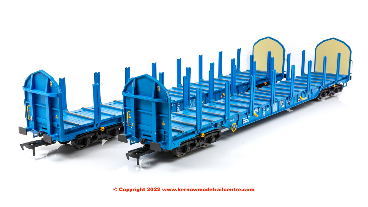 OO-Rfnoos-B Revolution Trains Timber Carrier in Touax Blue livery
